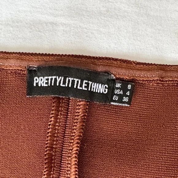 PrettyLittleThing Rust Strapless Top - Picture 2 of 2